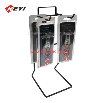 Metal Hook Stand Counter Keychain Display Rack for retail shop