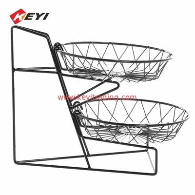 Retail Store Metal Iorn Wire Basket Stand Wire Snack Display Rack