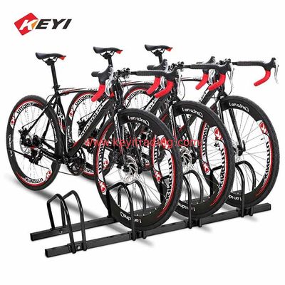 Easy To Assemble Bicycle Storage Rack Black Metal 4 Bike Parking Rack