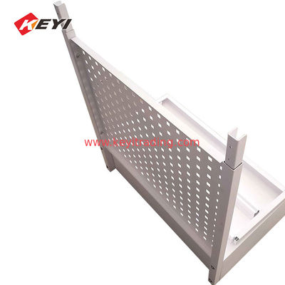 Removable White Metal Floor Energy Storage Stand Motor Oil Display Rack