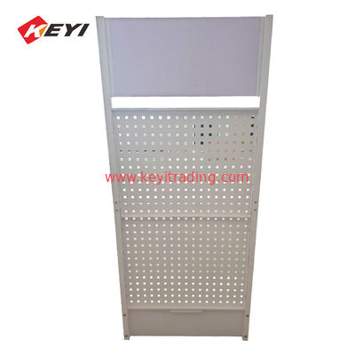 Removable White Metal Floor Energy Storage Stand Motor Oil Display Rack