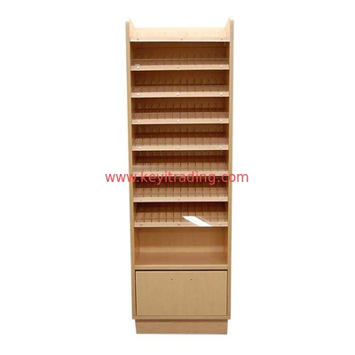 China Factory Custom Retail Store Wood Rotating Nail Polish Display Rack