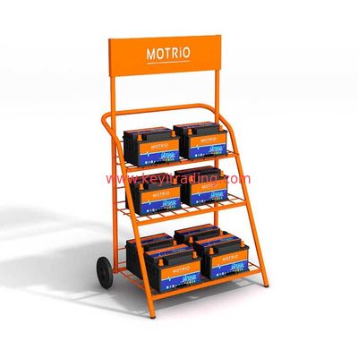 China Factory Custom High Quality Metal Car Battery Rack Display Stand