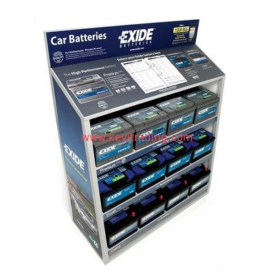 China Factory Custom High Quality Metal Car Battery Rack Display Stand