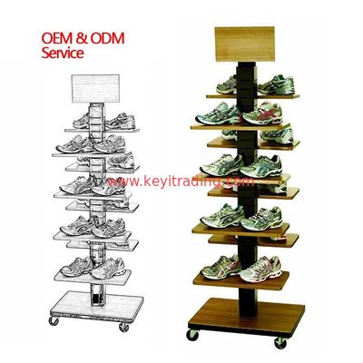 Made In China OEM Shoe Shop Sneaker Shelf Retail Shoe Display Rack Stand
