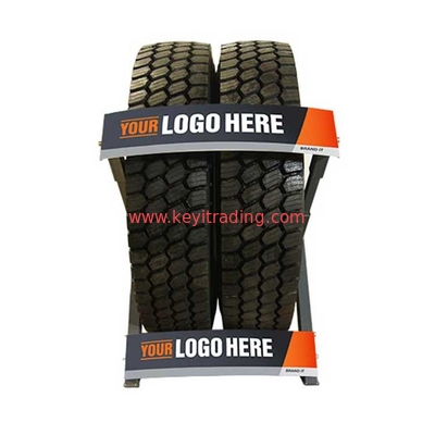Custom Adjustable Metal Tire Rack Wheel Display Rack For trade show