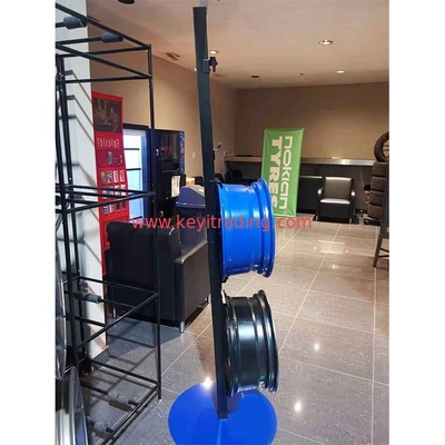 Custom Free Standing Metal Car Wheel Rack Rim Display Stand For Retail Store