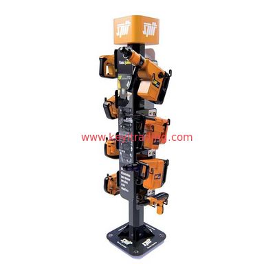 Wholesale Custom Free Standing 4 Way Metal Power Tools Display Rack For Chainsaw