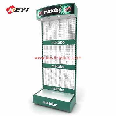 Hardware Store pegboard display stand floor Power tools display
