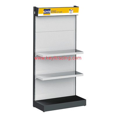 Multipurpose Pegboard Tools Display Rack With 2 adjustable Metal Shelf And Hooks