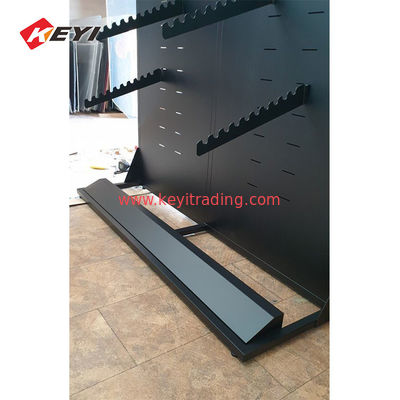 matte black Metal slatwall Golf Club Display Rack - Adjustable shelf