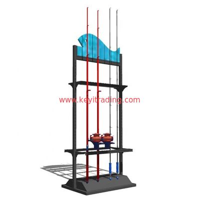 OEM Custom Double Sided adjustable metal fishing rod display rack