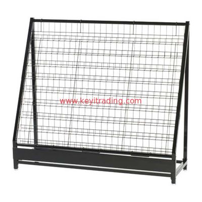Retail Store High Capacity Floor Standing Multistep Metal Wire Cd Rack