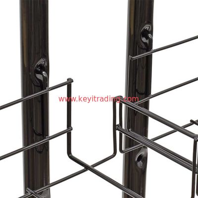 Floor Standing Metal Tower Hat Display stand with 12 wire cap Shelves