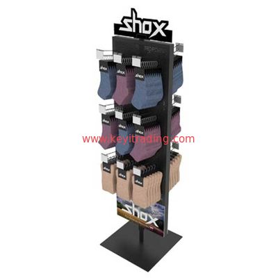 Customized Retail Store Double Sided Wooden Sock Display Stand