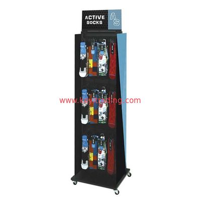 Customized Retail Store Double Sided Wooden Sock Display Stand