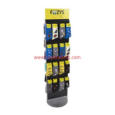 Freestanding 2 Sided Metal Perforated plate Hanging Sock Display