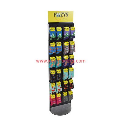 Freestanding 2 Sided Metal Perforated plate Hanging Sock Display
