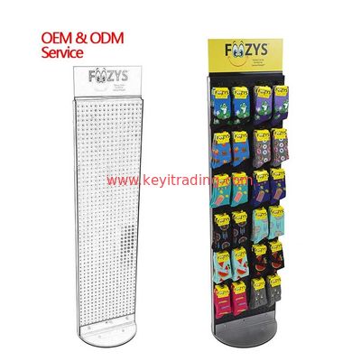 Freestanding 2 Sided Metal Perforated plate Hanging Sock Display