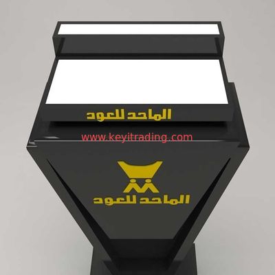 Freestanding Luxury Wooden Perfume Display Stand With Led Light