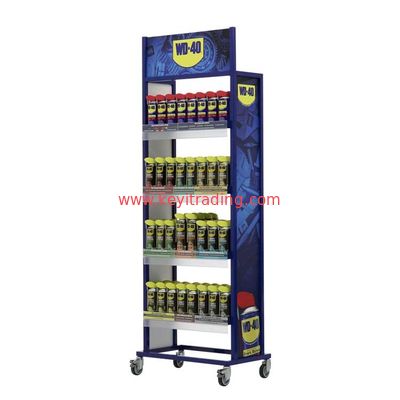 Floor Standing 5 Metal Wire Shelf Spray Paint Can Display Rack