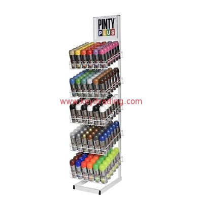 Floor Standing 5 Metal Wire Shelf Spray Paint Can Display Rack
