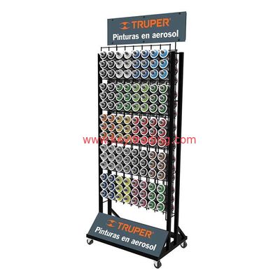 Floor Standing 5 Metal Wire Shelf Spray Paint Can Display Rack