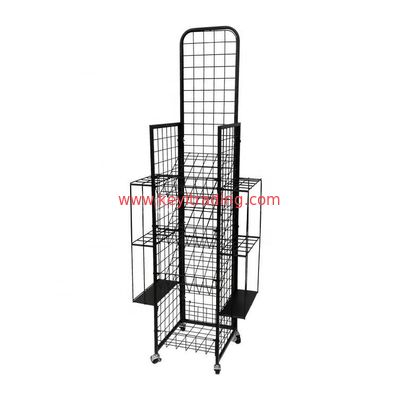 Customized Pop Pos Floor Umbrella Stand Metal Wire Basket Display Rack