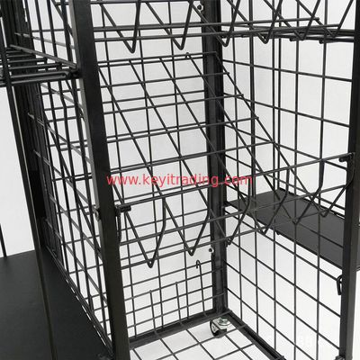 Customized Pop Pos Floor Umbrella Stand Metal Wire Basket Display Rack