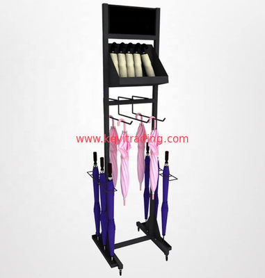 Modern POP Metal Matte Black Powder Coating Umbrella Display Rack