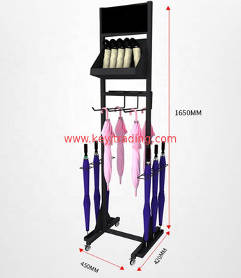 Modern POP Metal Matte Black Powder Coating Umbrella Display Rack