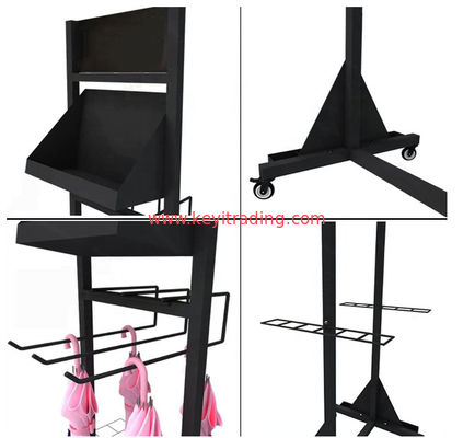 Modern POP Metal Matte Black Powder Coating Umbrella Display Rack