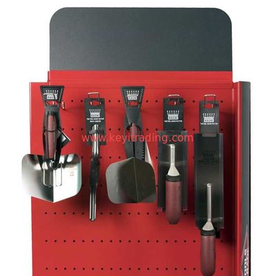 Custom Design POP Red Powder Coating Floor Stand Hanging Hand Tool Display Rack - Double Sided