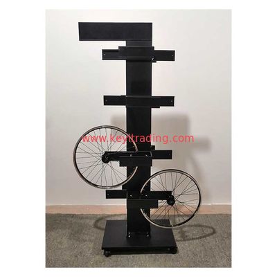 Floor Standing Metal 8 Shelves Bicycle Bike Wheel Rim Display Rack