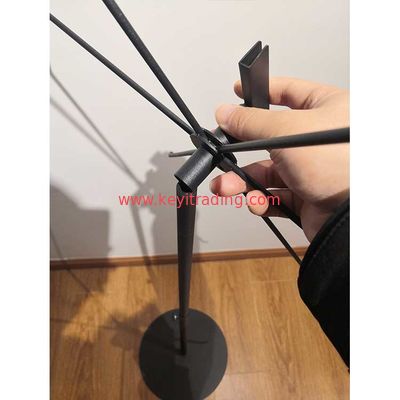 Height Adjustable Metal Rotating jewelry Stand Hanging Lanyard Display Rack - Matte Black