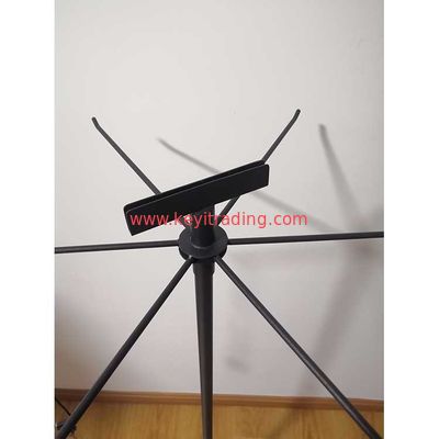 Height Adjustable Metal Rotating jewelry Stand Hanging Lanyard Display Rack - Matte Black