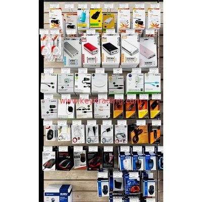 Mobile Phone Shop Furniture Stand Slatwall And Led Light Cell Phone Accessory Display Cabinet