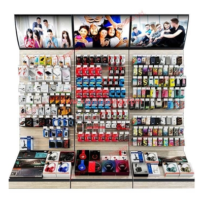 Modern Pop Mobile Phone Shop Furniture Accessories Floor Slatwall Display