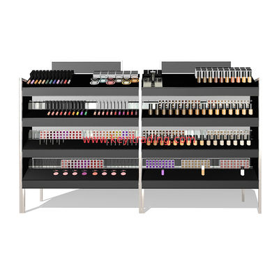 Cosmetics Store Floor 4 Tier Makeup Display Stand For Lipstick