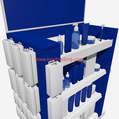 Retail Store Floor Makeup Stand Skin Care Product Cosmetic Display Shelf