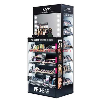Custom Cosmetic Store Furniture Shop Fitting Cosmetic Display Cabinet With Led Light