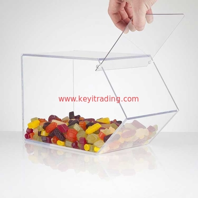 Custom Size Pick And Mix Bulk Candy Bin Clear Acrylic Box With Lid