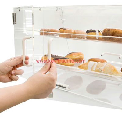 Knock Down Construction Bakery 3 Tier Clear Acrylic Bread Display Case