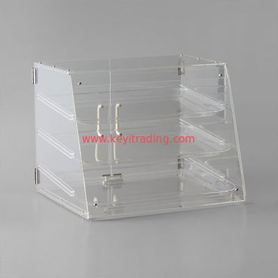 Knock Down Construction Bakery 3 Tier Clear Acrylic Bread Display Case