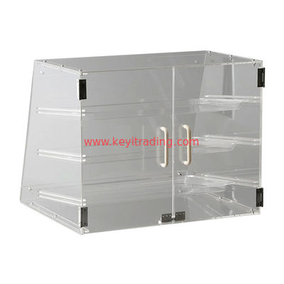 Knock Down Construction Bakery 3 Tier Clear Acrylic Bread Display Case