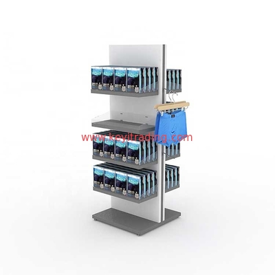 Underwear Shop Double Sided 8 Shelves Retail Men Lingerie Display Stand