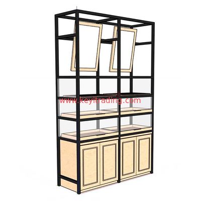 Customized Wooden Bakery Display Cabinet With Sliding Door And Led Light