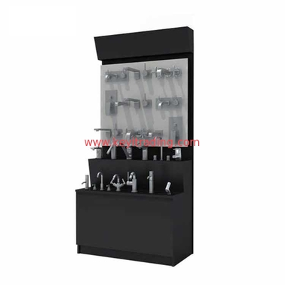 Custom Design Showroom Shop Furniture White Wooden Faucet Display Rack