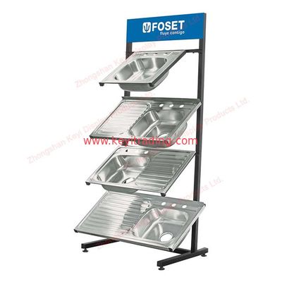 Floor Standing Metal Faucet Holder Rack Kitchen Sink Display Stand