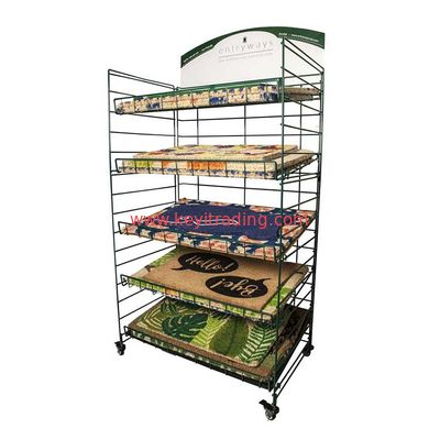 Floor Standing Metal Wire Doormat Rack Door Mat Display Stand